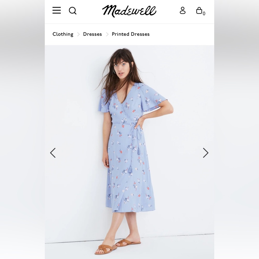 Madewell Button Wrap midi dress in Aloha Floral.